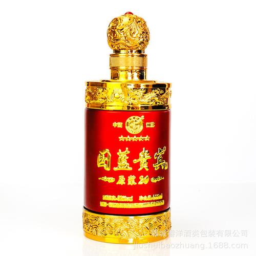 源头工厂500ml白酒瓶 红色喷涂圆柱玻璃瓶 一斤装金色瓶套空瓶子